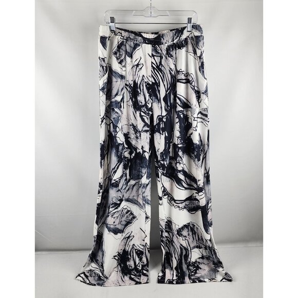 Lily by Firmiana Pants Womens 3XL Multicolor Geometric Palazzo Wide Leg Pant NWT - Picture 1 of 9